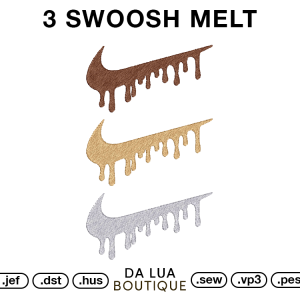 Nike 3 Swoosh Melt Embroidery File
