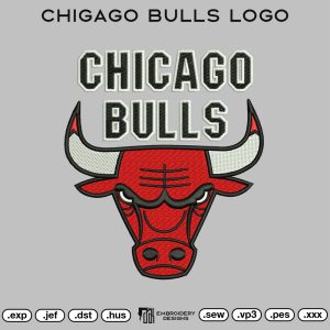 Chicago Bulls Logo Embroidery File